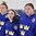 PLYMOUTH, MICHIGAN - April 3: Team Sweden's Sara Grahn #1 and teammates sing during the playing of their national anthem after a 3-1 win over team Czech Republic during preliminary round action at the 2017 IIHF Ice Hockey Women's World Championship. (Photo by Minas Panagiotakis/HHOF-IIHF Images)
